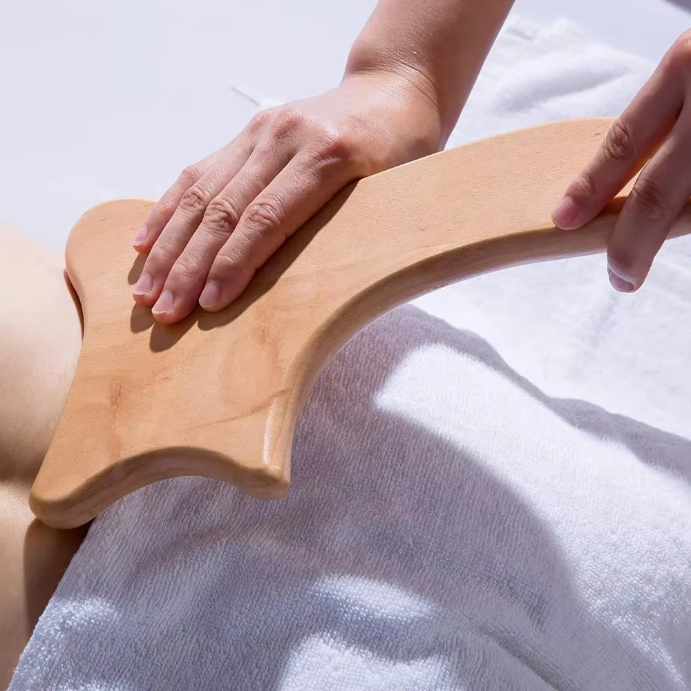 Wood Therapy Massage Roller and Cup Set for Lymphatic Drainage and Muscle Relaxation